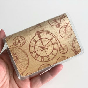 Bicicleta victoriana - Cartera para mujer, tarjetero, cartera minimalista para mujer, cartera vegana pequeña