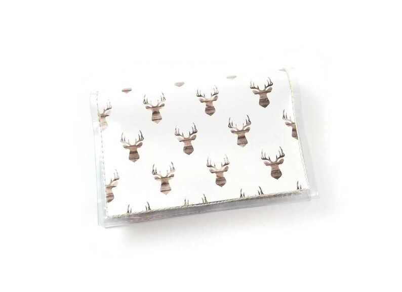 Cute Small Wallet Minimalist Women/'s Wallet Deer Antler Wallet for Women Rustic Credit Card Holder