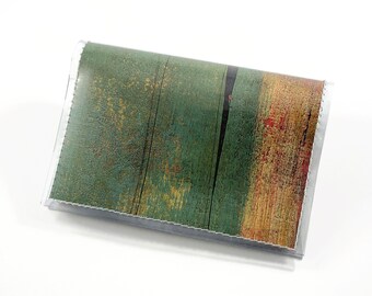 Vegan Paper Credit Card Holder, Wipeable Vinyl Wallet for Women (4" x 3")