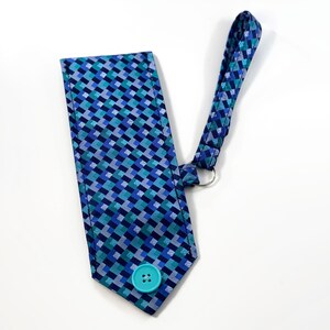Small Handmade Pouch / Necktie Gadget Bag / Re-purposed Men’s Business Tie / Travel Pouch with Wrist Strap