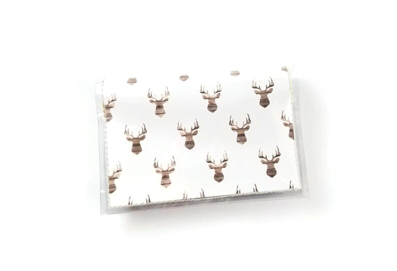Cute Small Wallet Minimalist Women/'s Wallet Deer Antler Wallet for Women Rustic Credit Card Holder
