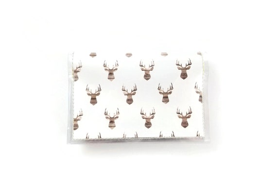 Cute Small Wallet Minimalist Women/'s Wallet Deer Antler Wallet for Women Rustic Credit Card Holder