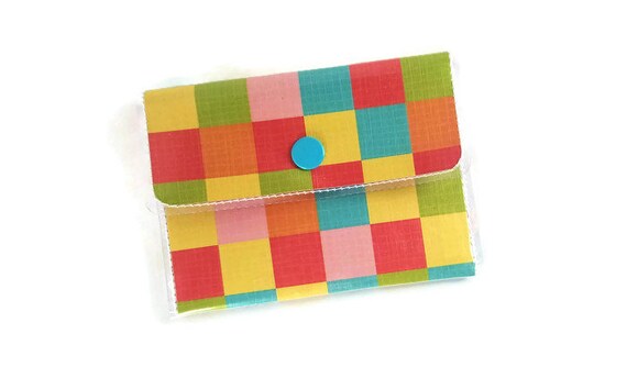 checkerboard wallet colorful vinyl