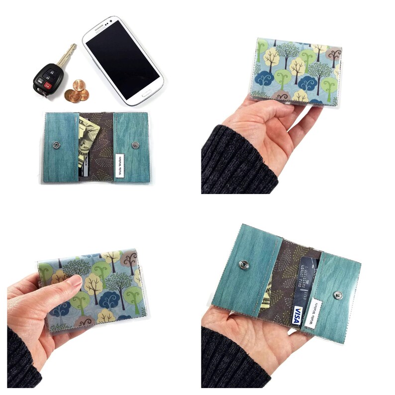 Cute Small Wallet Minimalist Women/'s Wallet Deer Antler Wallet for Women Rustic Credit Card Holder