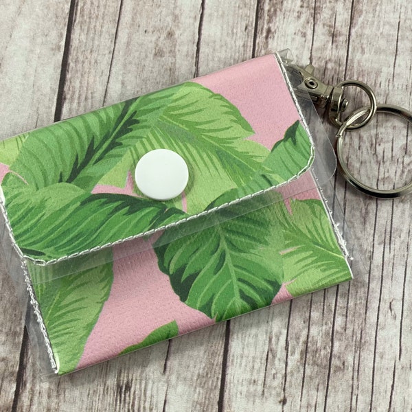 Palm Leaf Mini Keychain Wallet / Key Chain for Women / Car Keychain / House Keychain