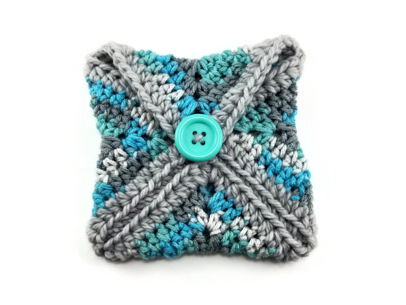 Small Crochet Purse Coin Change Purse Green Crochet Pouch Bag