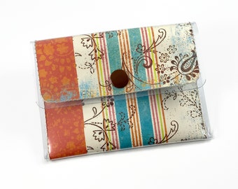 Cartera vegana para mujer, tarjetero vegano, cartera minimalista para mujer, cartera pequeña linda
