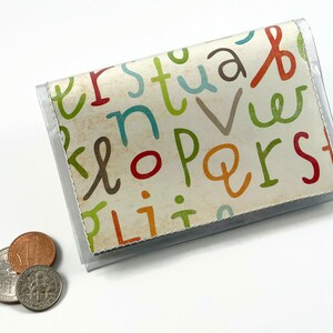 Teacher Gift Wallet, Vegan Credit Card Holder, Minimalist Women&#39;s Wallet, Cute Small Wallet