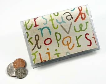 Teacher Gift Wallet, Vegan Credit Card Holder, Minimalist Women's Wallet, Cute Small Wallet