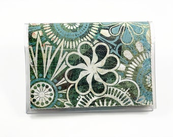 Floral Vegan Wallet for Women, Vegan Credit Card Holder, Minimalist Women's Wallet, Pretty Small Wallet