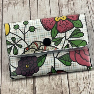 Small Floral Wallet / Pretty Gift Card Holder / Business Card Case