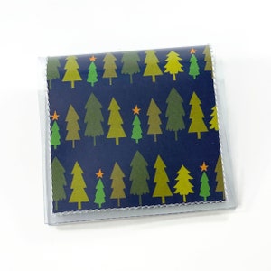 Christmas Trees - Square Card Holder, Mini Card Case, Business Card Case