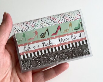 Handmade Business Card Holder - Fashion Shoe Theme