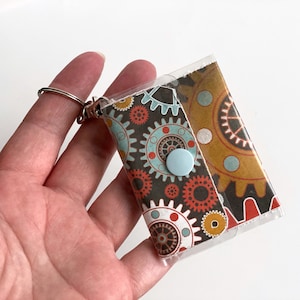 Steampunk Gears - Mini llavero billetera / llavero para mujer / llavero de coche / llavero de casa
