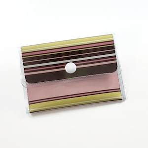 Mod Striped Women's Wallet, Credit Card Holder, Business Card Case, Minimalist Women's Wallet, Small Ladies Wallet