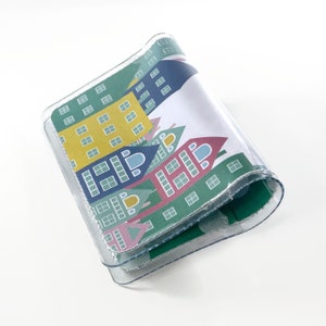 City Scape - Card Case for Women, Small Vegan Card Case, Credit Card Holder, Minimalist Women&#39;s Wallet