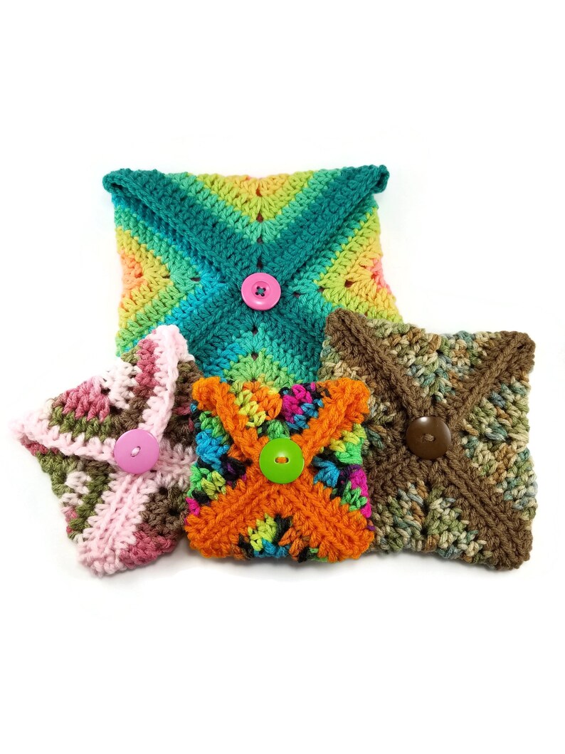 Small Crochet Purse Coin Change Purse Green Crochet Pouch Bag