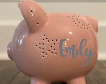 Personalized Pink Piggy Bank Night Light: Newborn Gift
