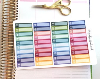 40 Multicolor Birthday Present Icon Label Planner Stickers! Perfect for your Erin Condren Life Planner, Inkwell, Happy Planner, ETC.