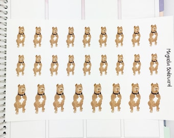 Pit Bull Planner Stickers! Perfect for your EC Life Planner, Inkwell, Color Crush, Happy Planner, Day Designer, Scrapbook, ETC!