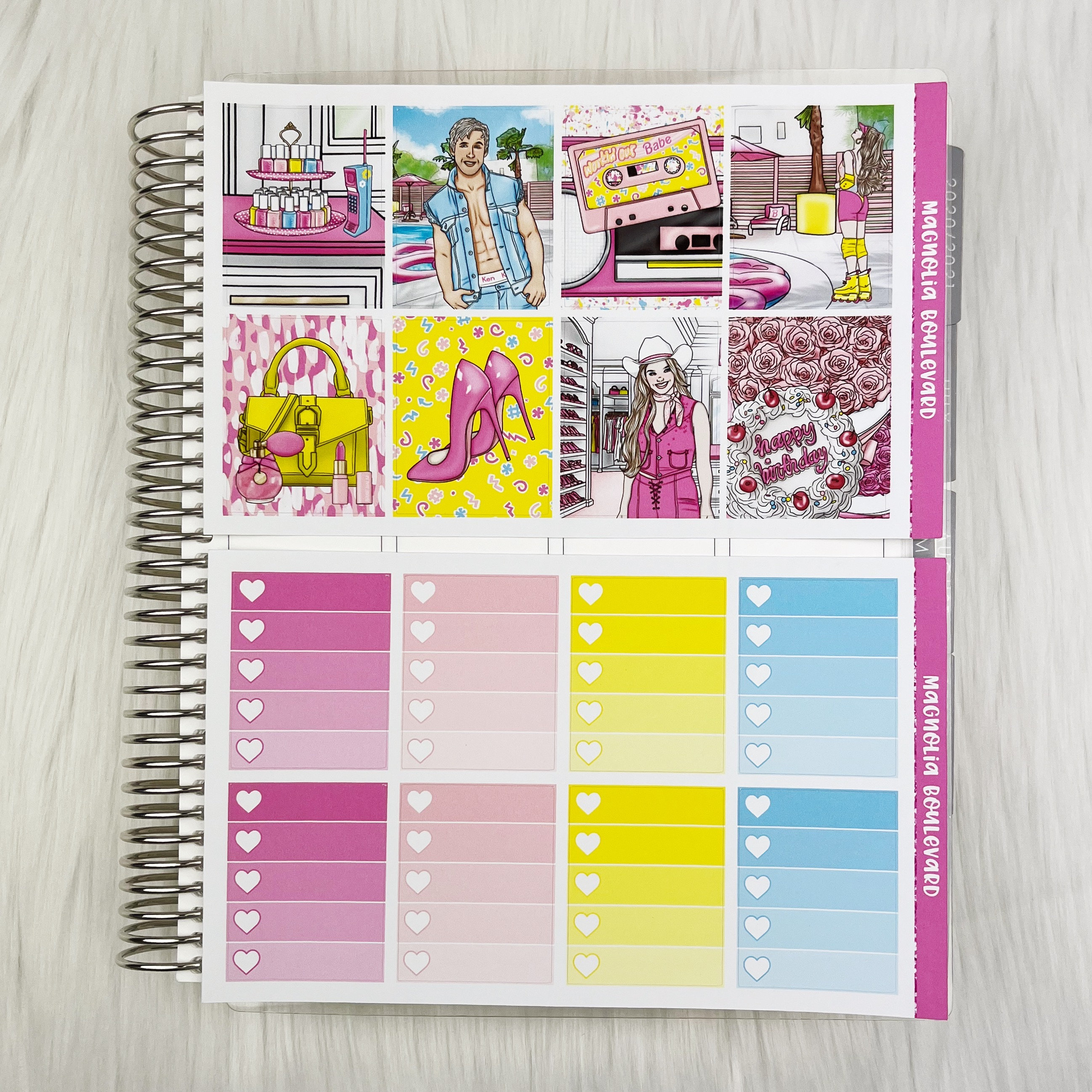 Plastic - Vertical Weekly Planner Sticker Kit - Etsy