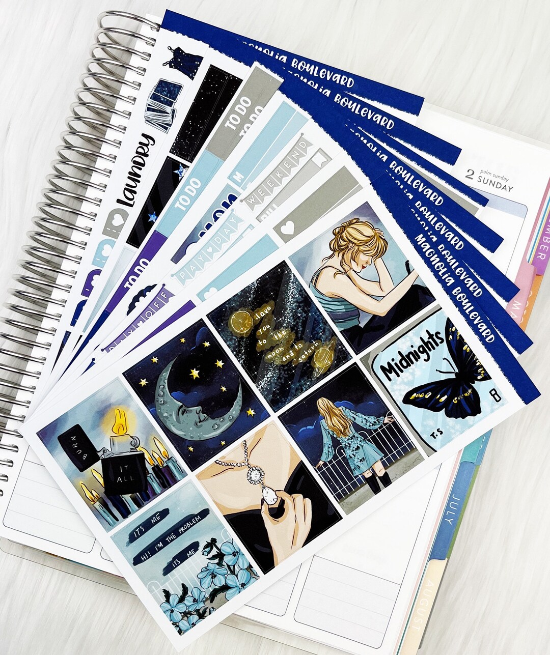 Era - Vertical Weekly Planner Sticker Kit - Etsy