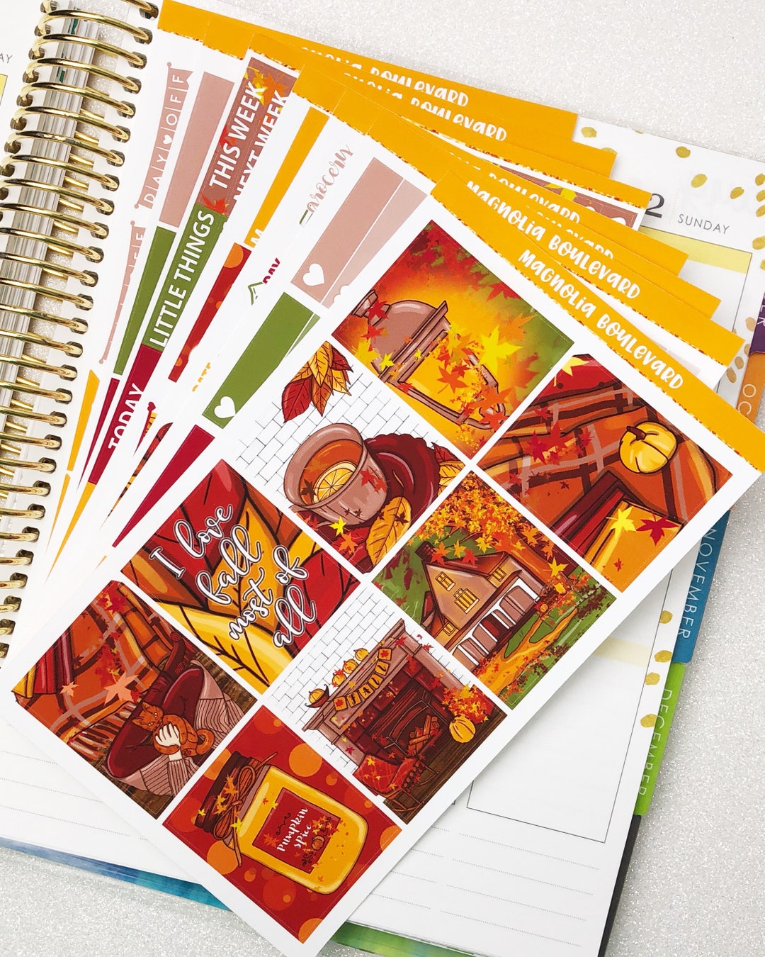 I Love Fall Weekly Planner Sticker Kit! Perfect for Your Erin Condren ...
