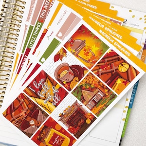 I Love Fall Weekly Planner Sticker Kit Perfect for your Erin Condren Life Planner image 1
