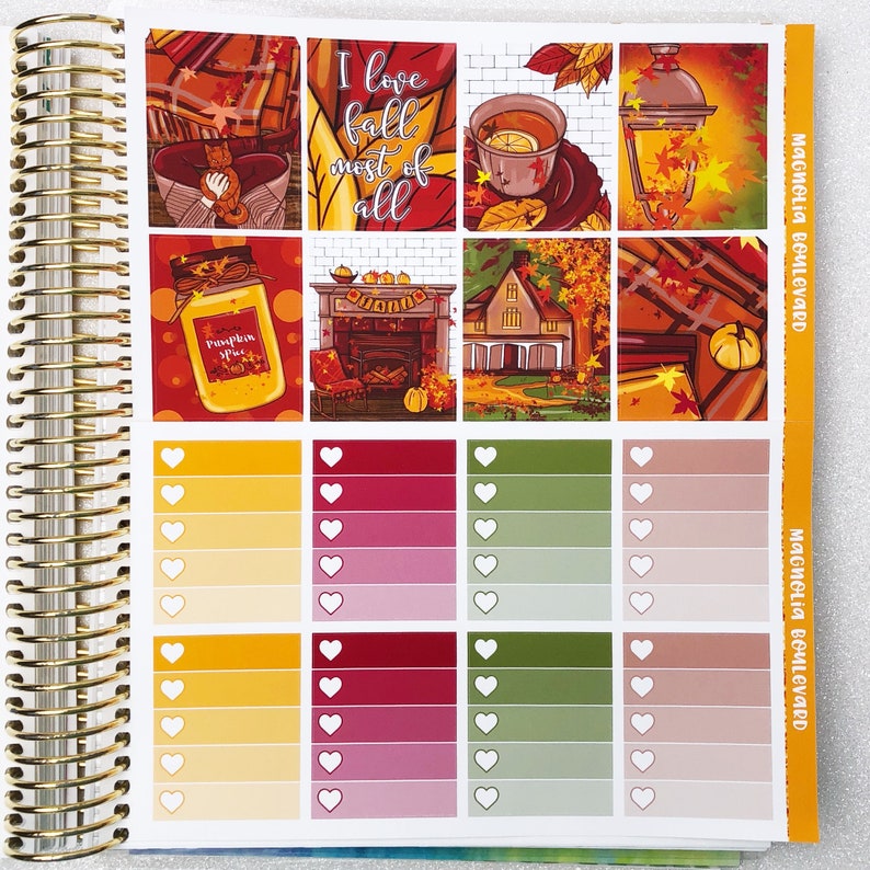 I Love Fall Weekly Planner Sticker Kit Perfect for your Erin Condren Life Planner image 2