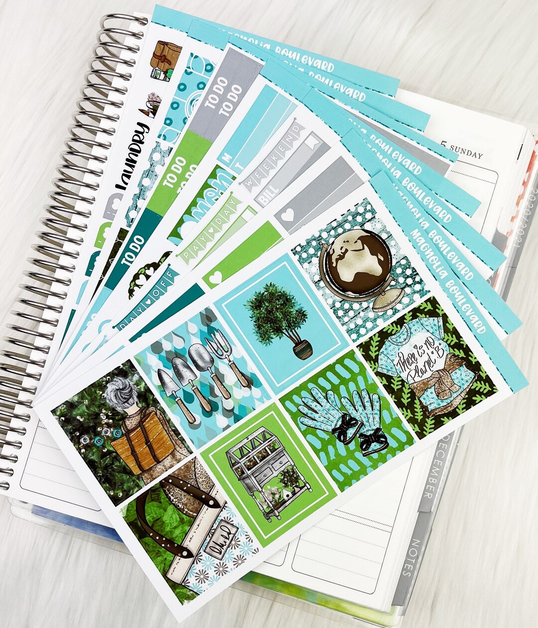 Mother Earth - Vertical Weekly Planner Sticker Kit - Etsy