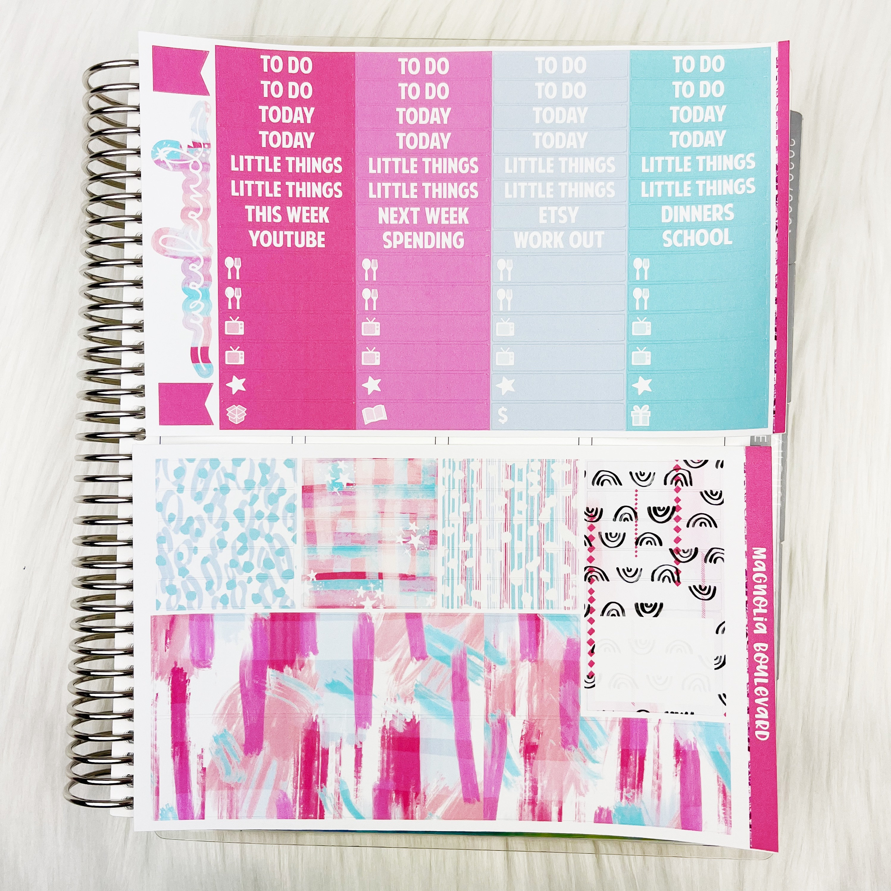 Booked and Busy - Vertical Weekly Planner Sticker Kit - Etsy