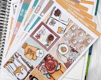Cozy Coffee Weekly Planner Sticker Kit! Perfect for your Erin Condren Life Planner!