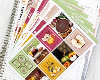 Autumn - Vertical Weekly Planner Sticker Kit