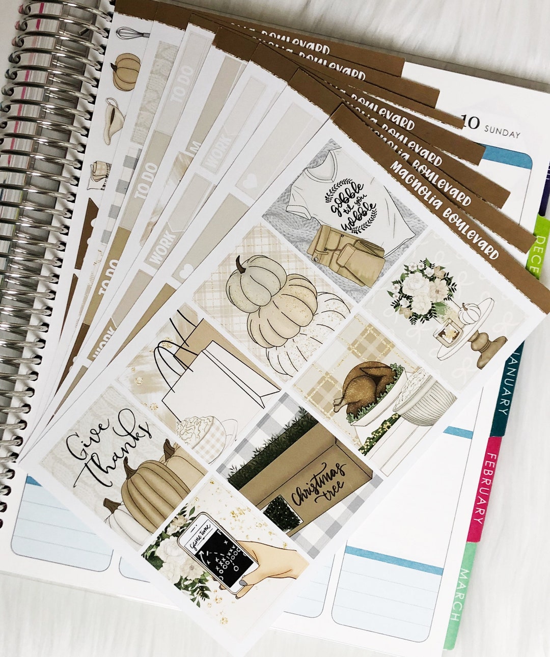 Give Thanks Weekly Planner Sticker Kit! Perfect for Your Erin Condren ...