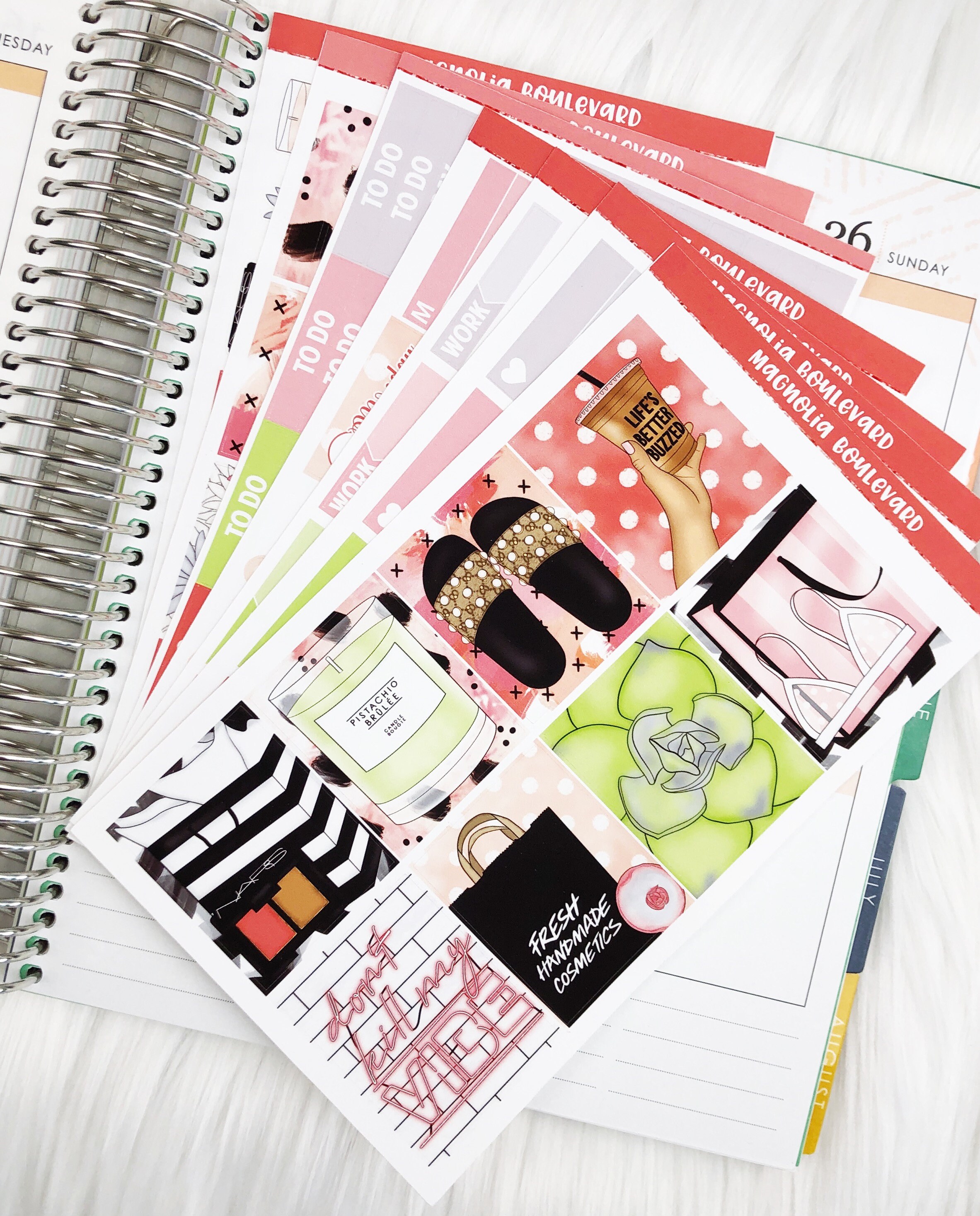 Basic - Vertical Weekly Planner Sticker Kit - Etsy