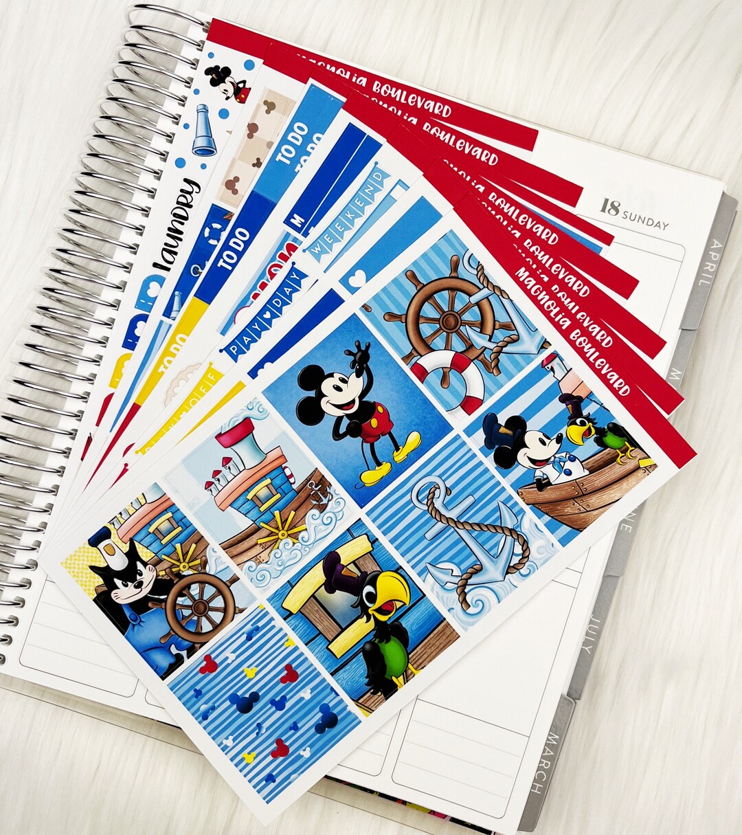 Steamboat - Vertical Weekly Planner Sticker Kit - Etsy