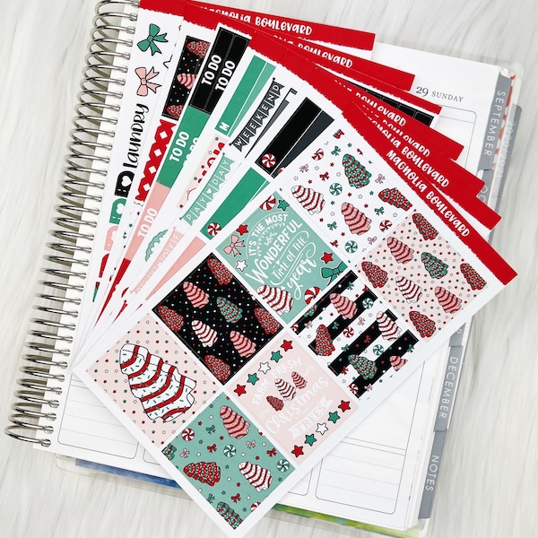 Oh Christmas Tree - Vertical Weekly Planner Sticker Kit