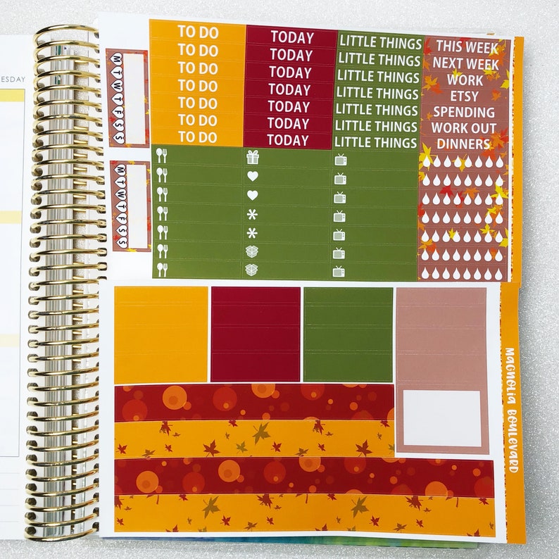 I Love Fall Weekly Planner Sticker Kit Perfect for your Erin Condren Life Planner image 4