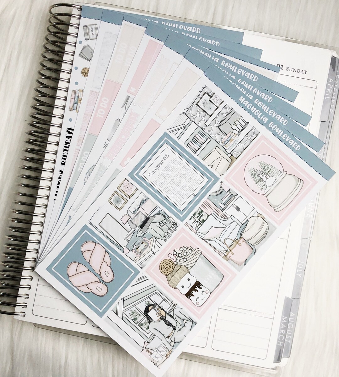 Snowed in - Vertical Weekly Planner Sticker Kit - Etsy