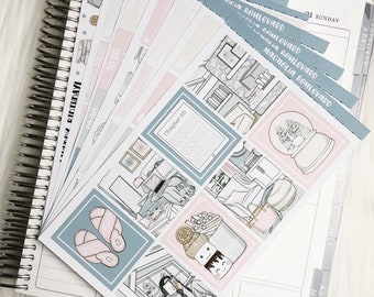 Snowed In - Vertical Weekly Planner Sticker Kit