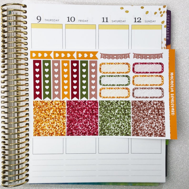 I Love Fall Weekly Planner Sticker Kit Perfect for your Erin Condren Life Planner image 5