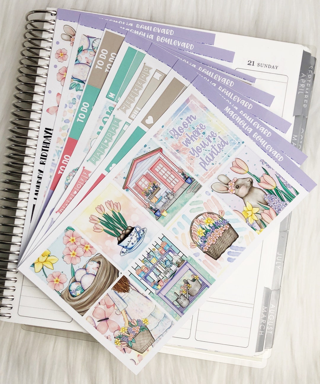 Bloom Vertical Weekly Planner Sticker Kit - Etsy
