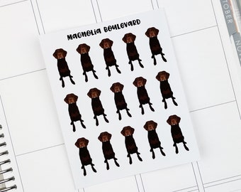 Chocolate Lab - Planner Stickers - Functional Stickers - Decorative Stickers - Premium Matte Stickers
