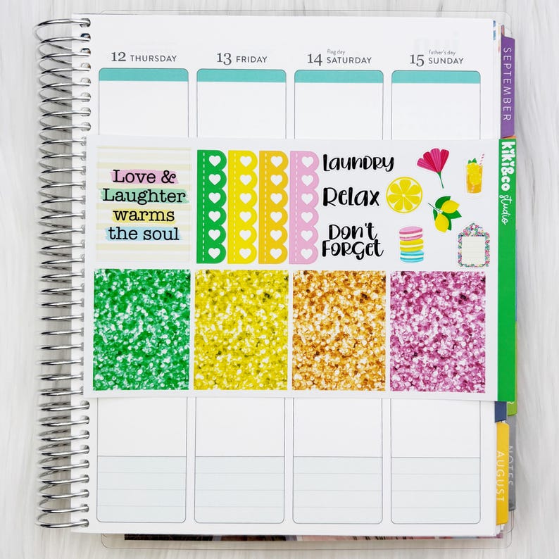 Sweet Tea - Vertical Weekly Planner Sticker Kit - Etsy
