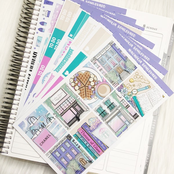 Upper East Side - Vertical Weekly Planner Sticker Kit