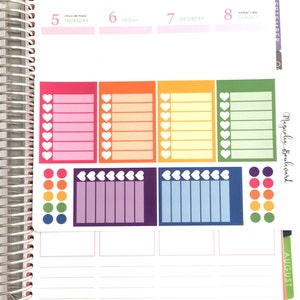 Bold Blank Stackable Sidebar Checklist Planner Stickers! Perfect for your Erin Condren Life Planner!
