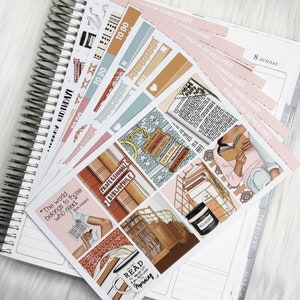 Bibliophile - Vertical Weekly Planner Sticker Kit