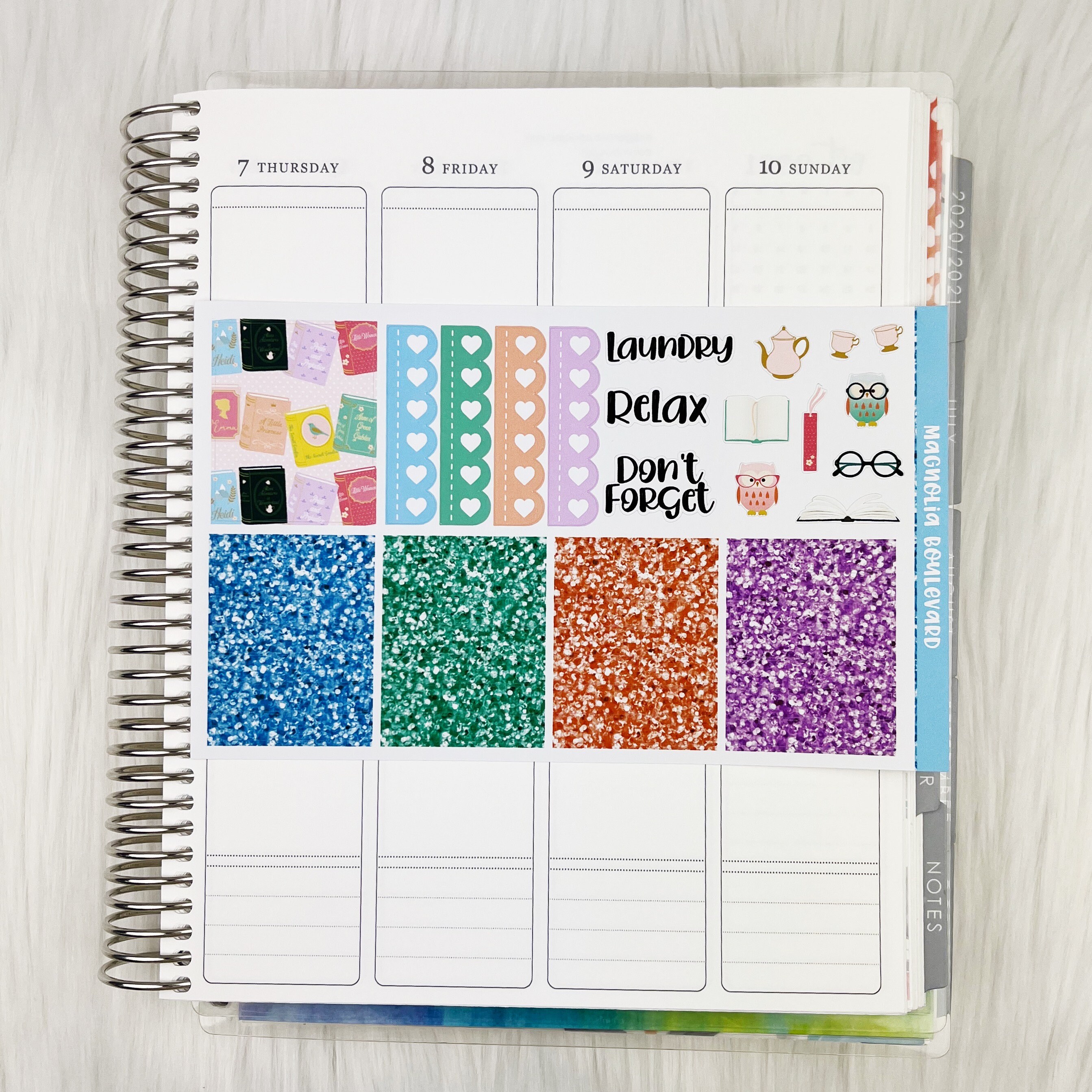 Classics - Vertical Weekly Planner Sticker Kit - Etsy