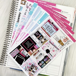 Booked and Busy - Vertical Weekly Planner Sticker Kit