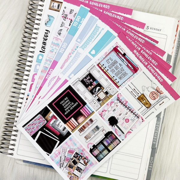 Booked and Busy - Vertical Weekly Planner Sticker Kit